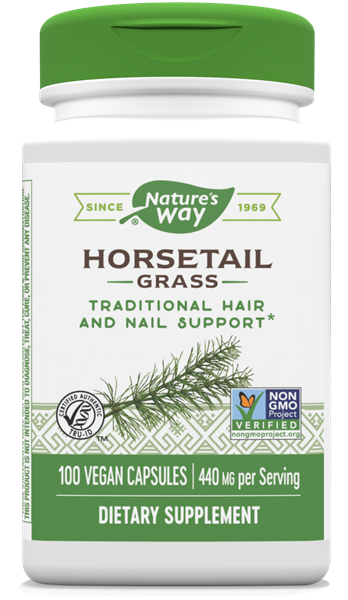 Nature's Way Horsetail Grass - 100 Vegan Capsules, 440mg per Serving: Unlock Healthy Hair and Nails!