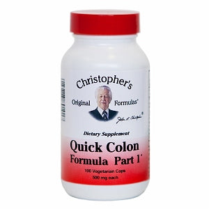 Dr. Christopher's Supercharged Quick Colon Formula Part 1 - Vegetarian Capsules, 100 Count