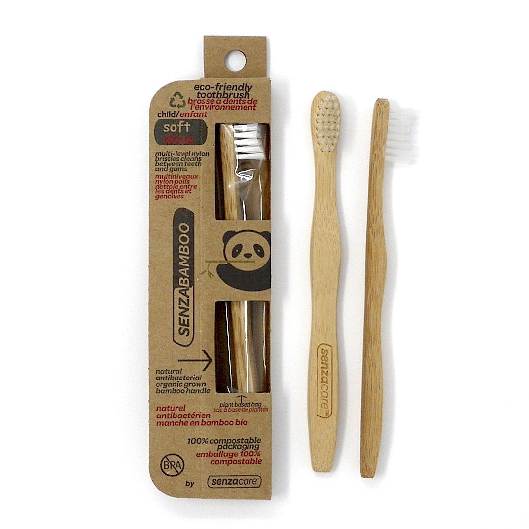 SenzaCare SenzaBamboo Eco-Friendly Bamboo Toothbrush for Children and Infants