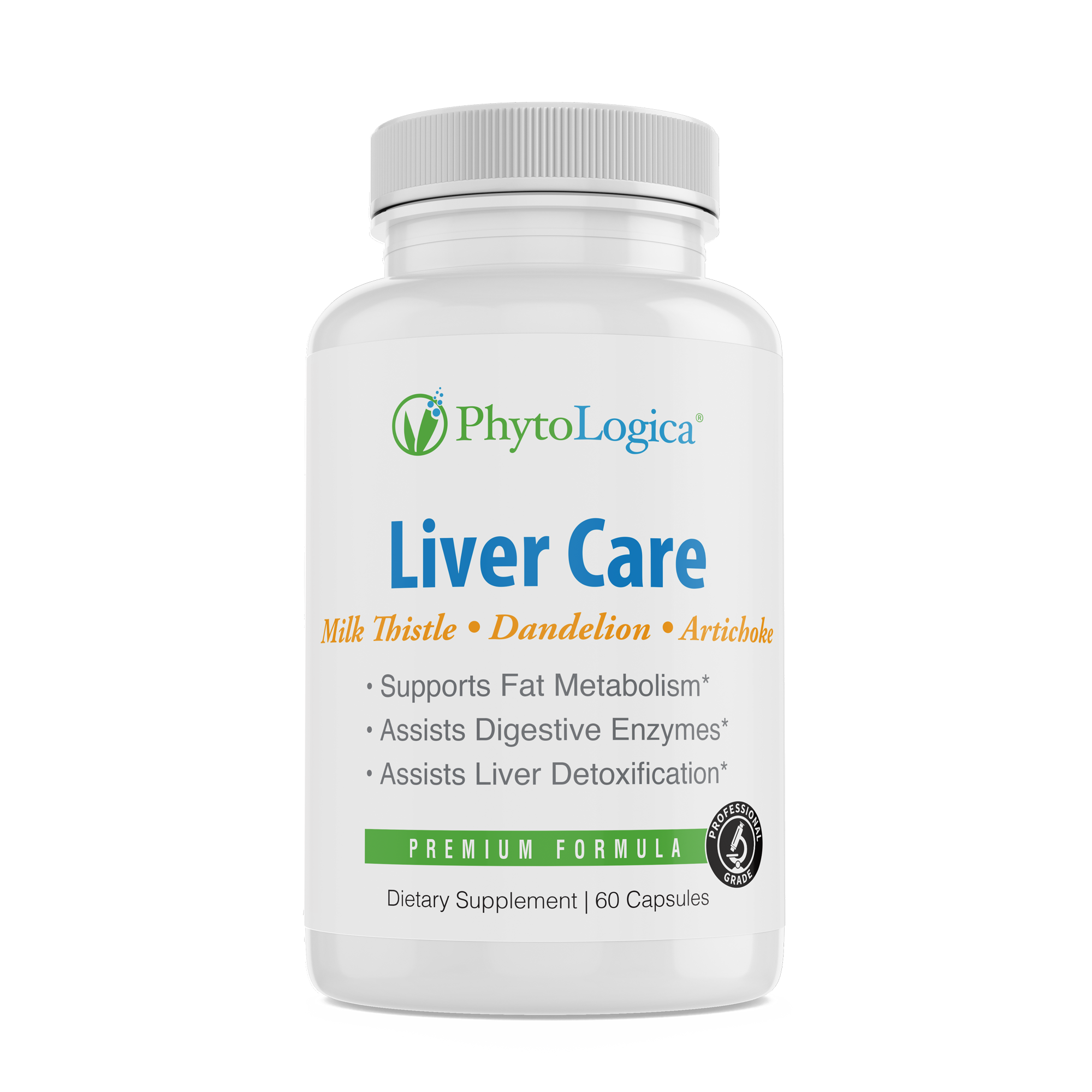 PhytoLogica's Liver Care - 60 Vegetarian Capsules with Milk Thistle, Dandelion & Artichoke