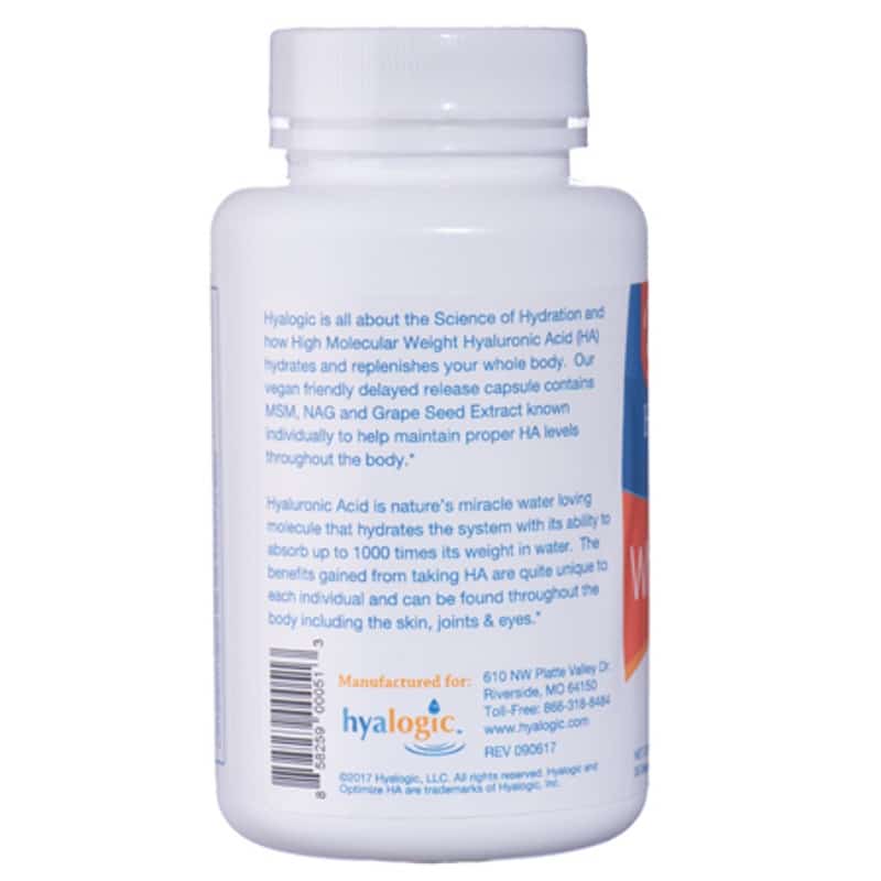 OPTIMIZE HA - Whole Body Hydration Hyaluronic Acid Capsules (HYALOGIC) - 30 Count
