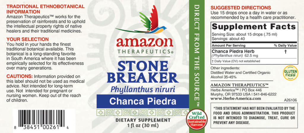Powerful Stone Breaker - 4 oz Chanca Piedra by Amazon Therapeutic Laboratories