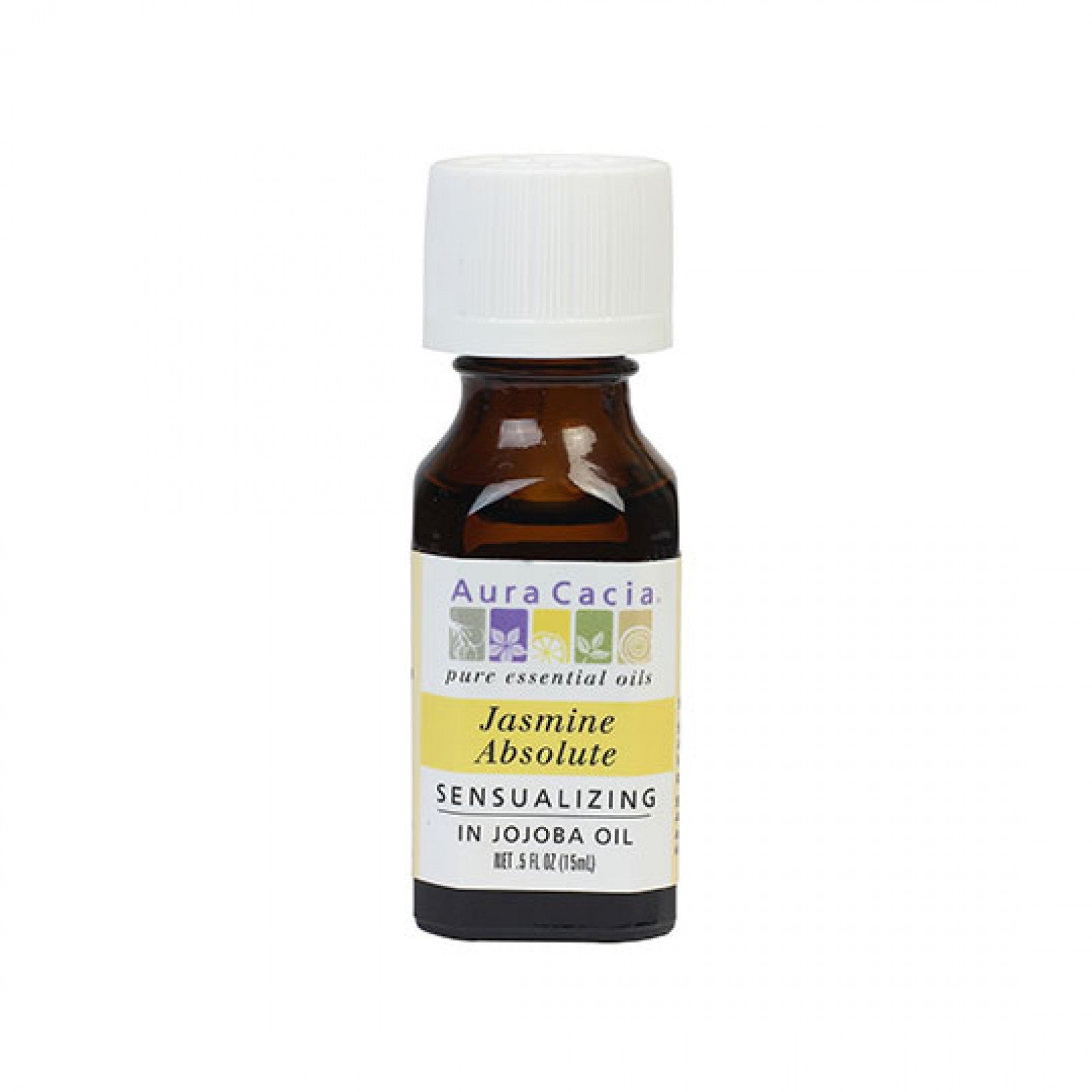 Aura Cacia Jasmine Absolute Essential Oil Blended with Jojoba Oil