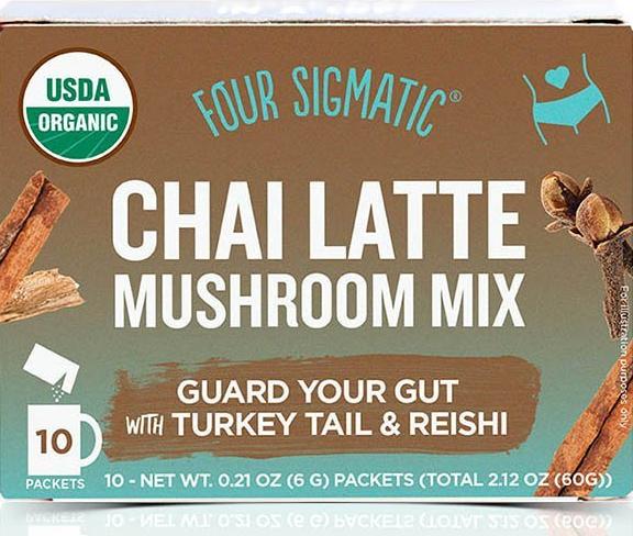 Indulgent Chai Latte Mushroom Mix with Turkey Tail & Reishi by Four Sigma Foods