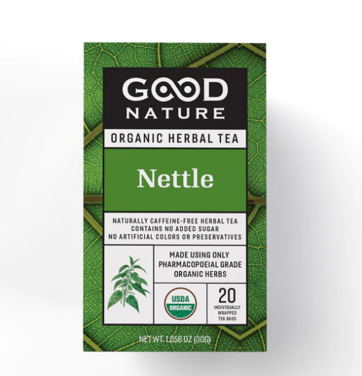 Good Nature Teas Certified Organic Nettle Tea - 20 Bags, 30 Grams