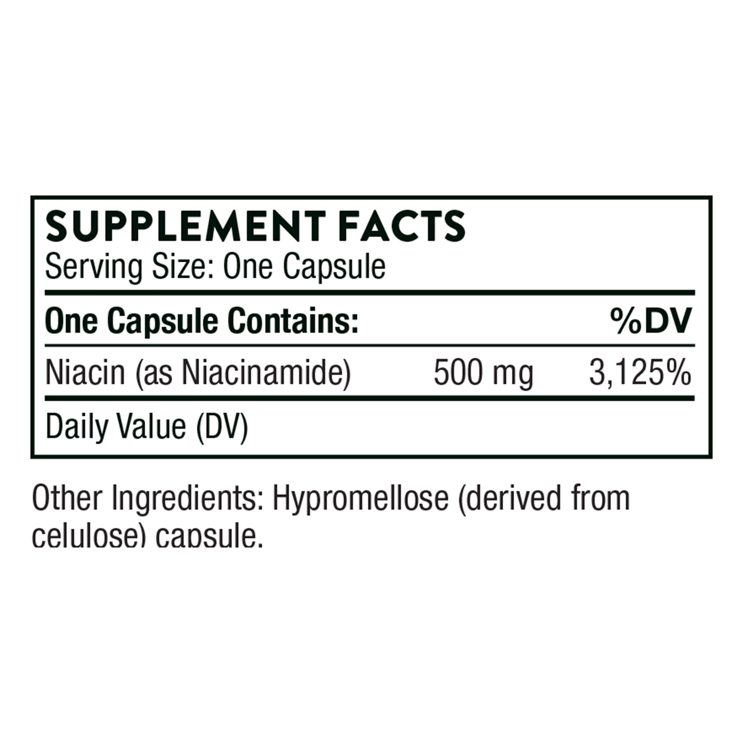 Thorne's Niacinamide 180 Vegetarian Capsules - 500mg Per Serving - Unlock Your Health Potential!