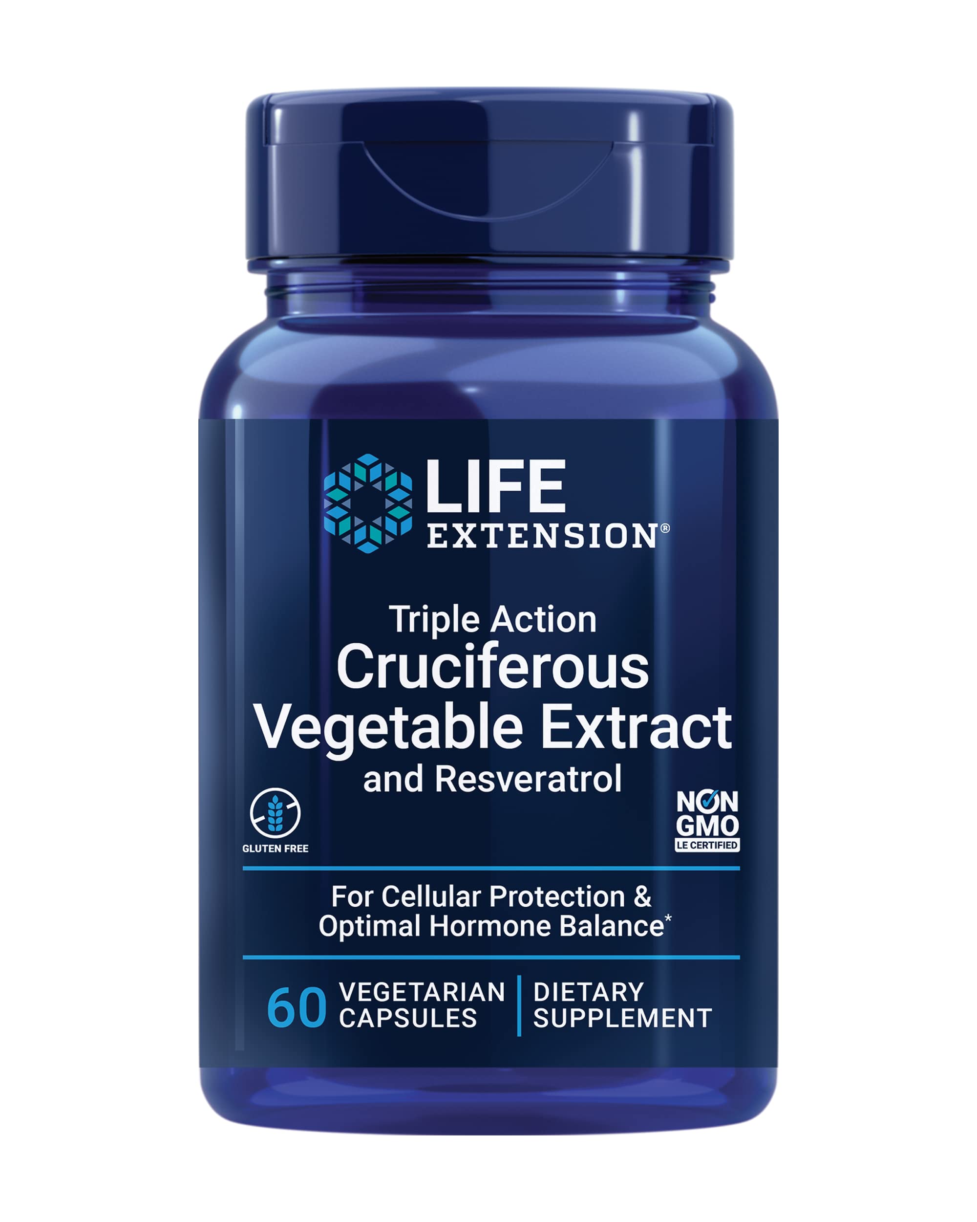 Life Extension's Triple Action Cruciferous Vegetable Extract - 60 Vegetarian Capsules