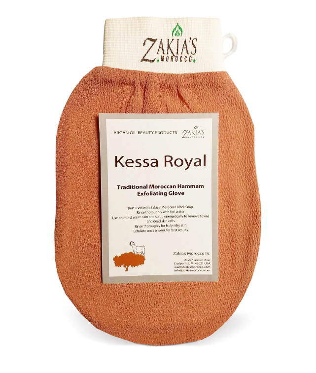 Kessa Royal - Exquisite Traditional Moroccan Hammam Spa Exfoliating Glove by Zakia's Morocco