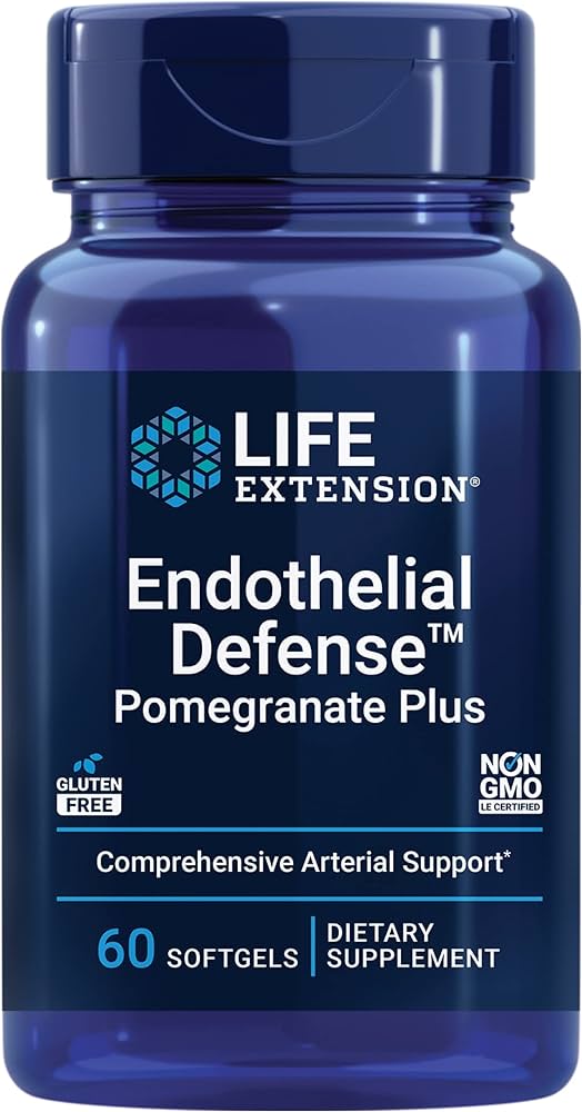 Life Extention's Endothelial Defense Pomegranate Plus - 60 Softgels for Heart Health