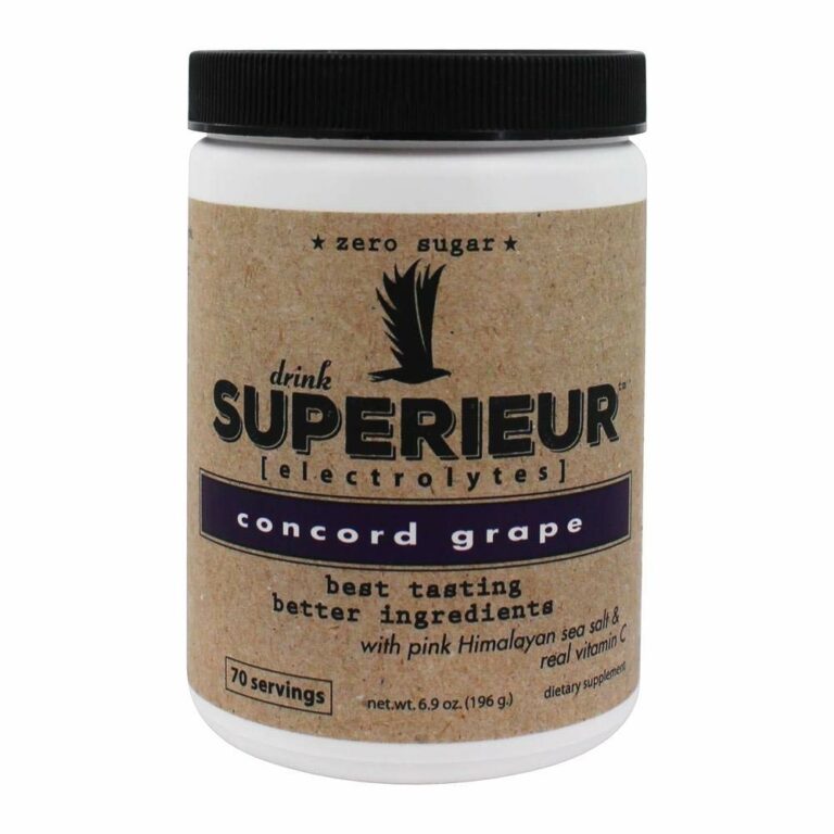 Superieur Concord Grape Electrolyte Powder 6.9 oz - Energizing with Pink Himalayan Salt & Real Vitamin C