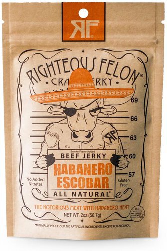Righteous Felon Habanero Escobar 2 oz Beef Jerky - A Spicy Sensation!