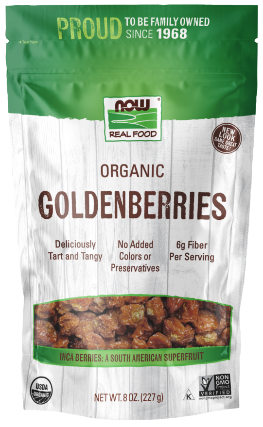 NOW Foods Organic Goldenberries - 8 oz. Pack of Tangy Goodness