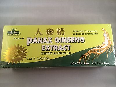 Regal Royal King Panax Ginseng Elixir - 8000 Mg with 13.8% Alc, 30 Count