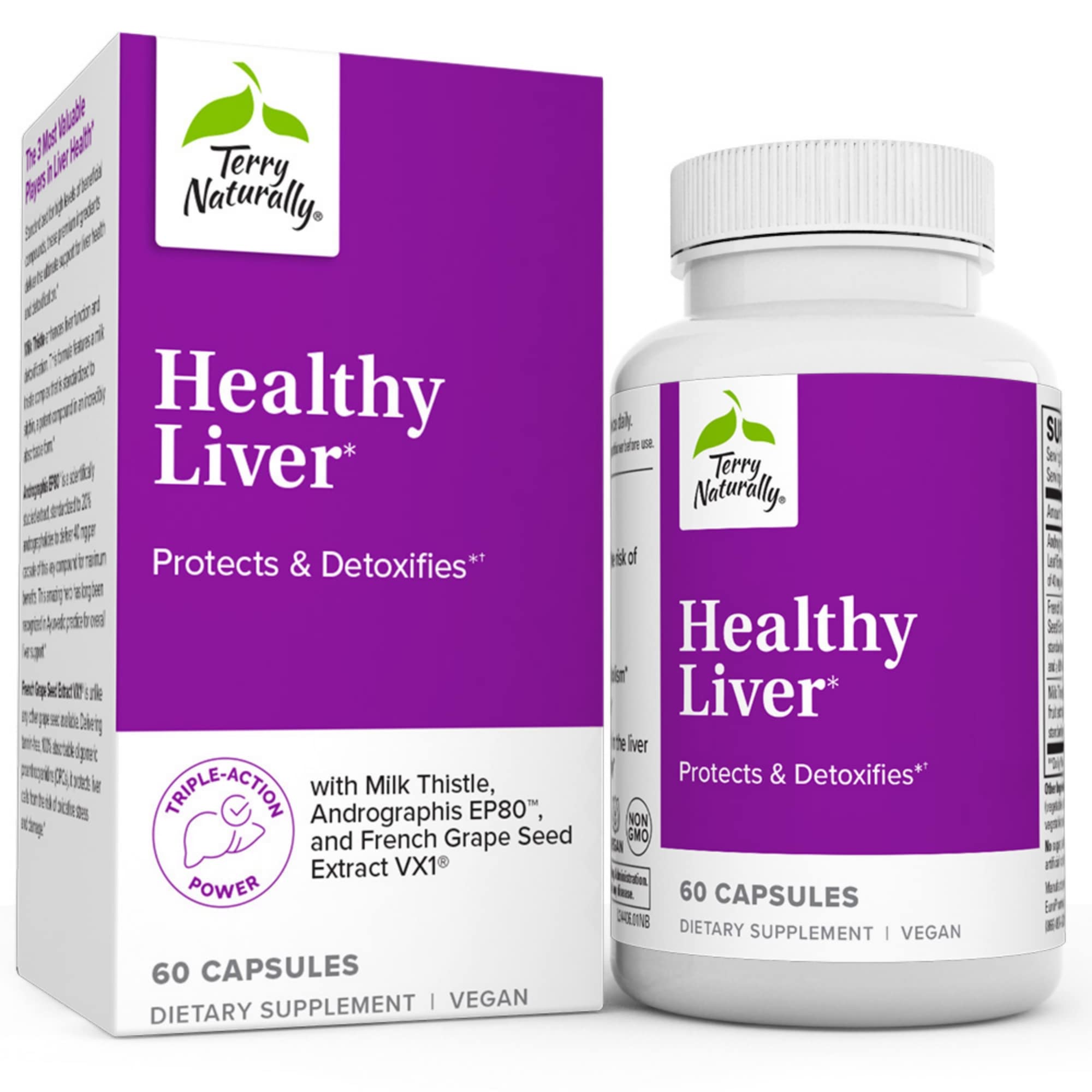 Terry Naturally's Healthy Liver - 60 Vegetarian Capsules for Optimal Liver Care