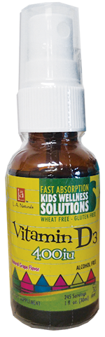 LA Naturals Kids' Vitamin D3 400IU Spray - 1 oz: A Tasty Health Boost!