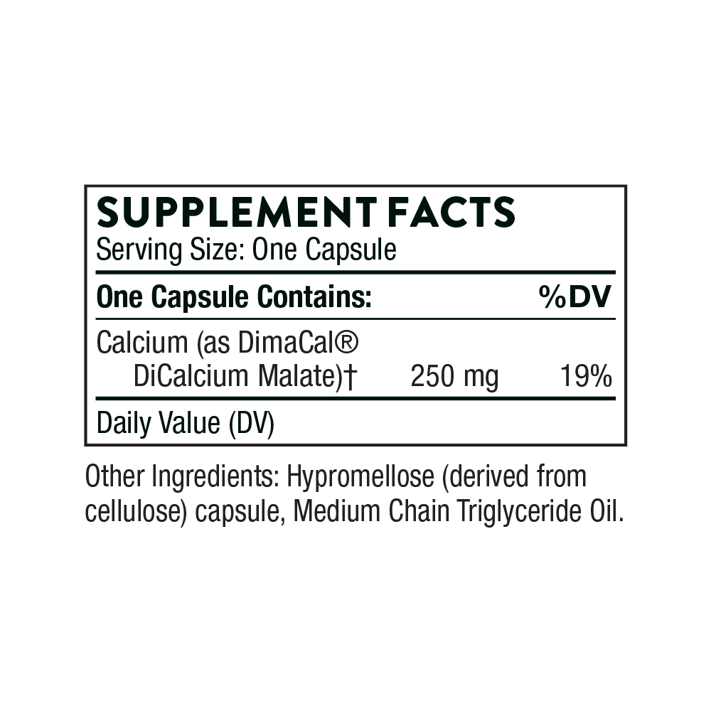 Thorne Chelated Calcium Capsules - 120 Count for Optimal Absorption