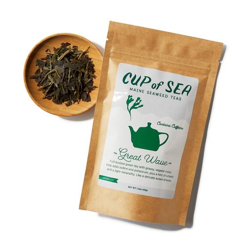 Cup of Sea Great Wave Seaweed Loose Leaf Tea - 1.5 oz from Maine Coast