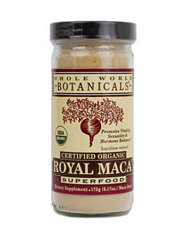 Get Your Vitality with Royal Maca Powder! 175g/6.17oz Glass Jar - Wildcrafted, Certified Organic, Indigenous Owned - Whole World Botanicals