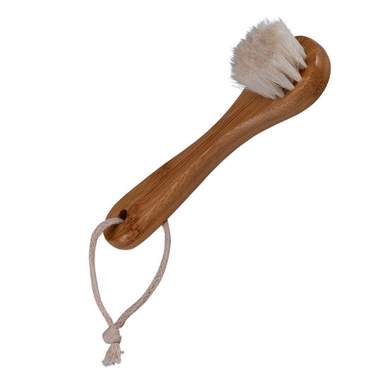 Relaxus Luxury Wool Facial Brush with Bamboo Handle