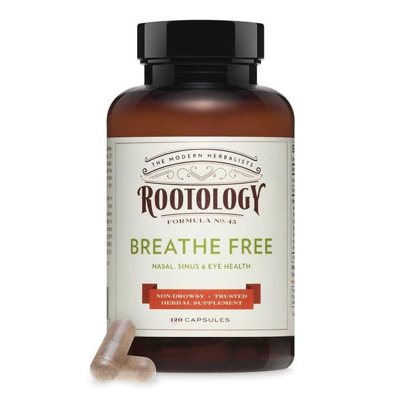 Rootology Breathe Free - 120 Vegetarian Capsules for Instant Nasal Relief
