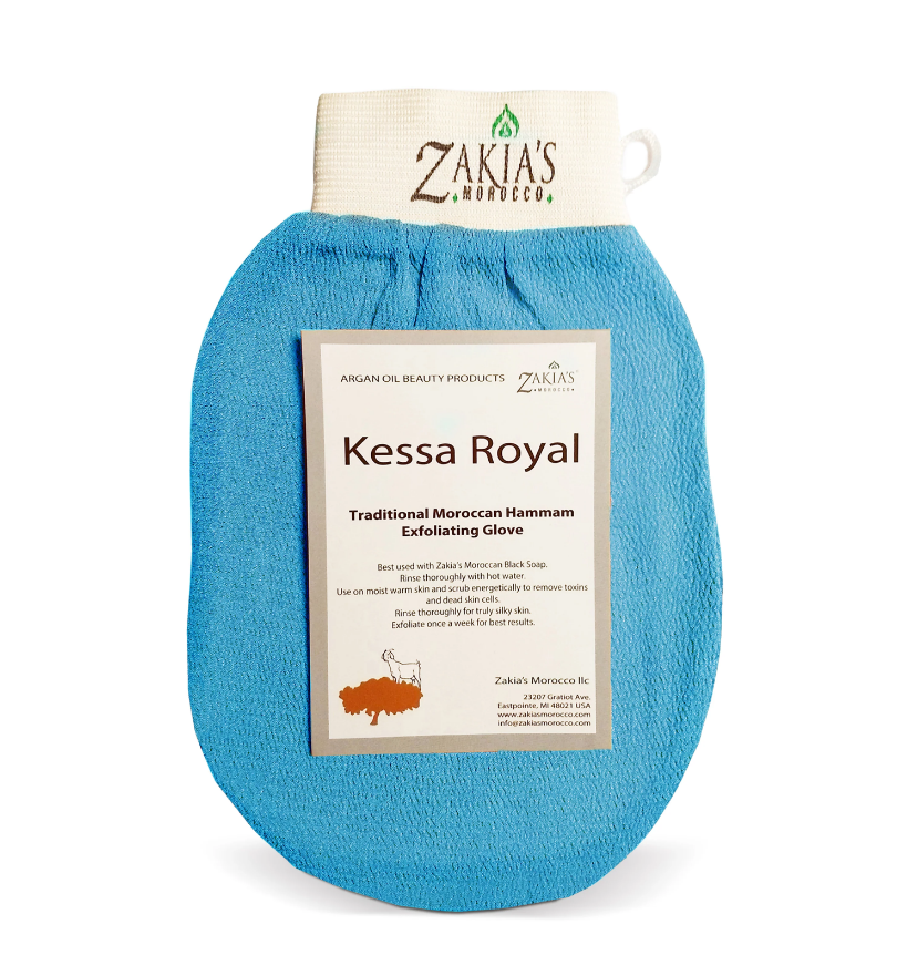 Kessa Royal - Exquisite Traditional Moroccan Hammam Spa Exfoliating Glove by Zakia's Morocco