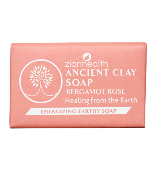 Zion Health's 6 oz Ancient Clay Bergamot Rose Vegan Soap