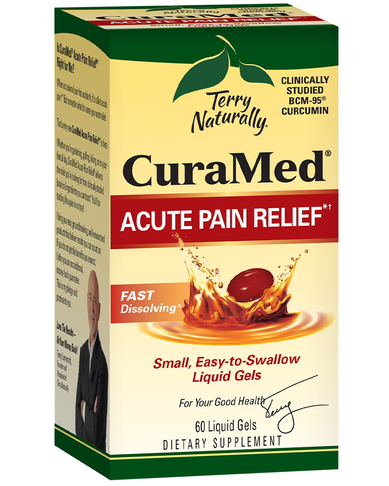 Terry Naturally's CuraMed Acute Pain Relief - 60 Liquid Soft Gels
