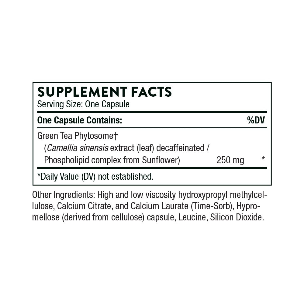 Thorne's Green Tea Phytosome - 60 Vegetarian Capsules: Your Fat - Burning & Liver - Protecting Secret!