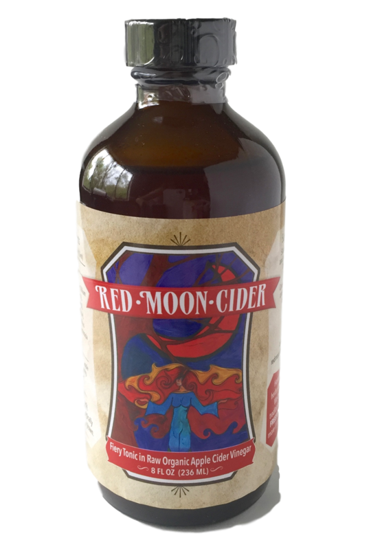 Red Moon 8oz Raw Apple Cider Vinegar Tonic - Red Moon Herbs