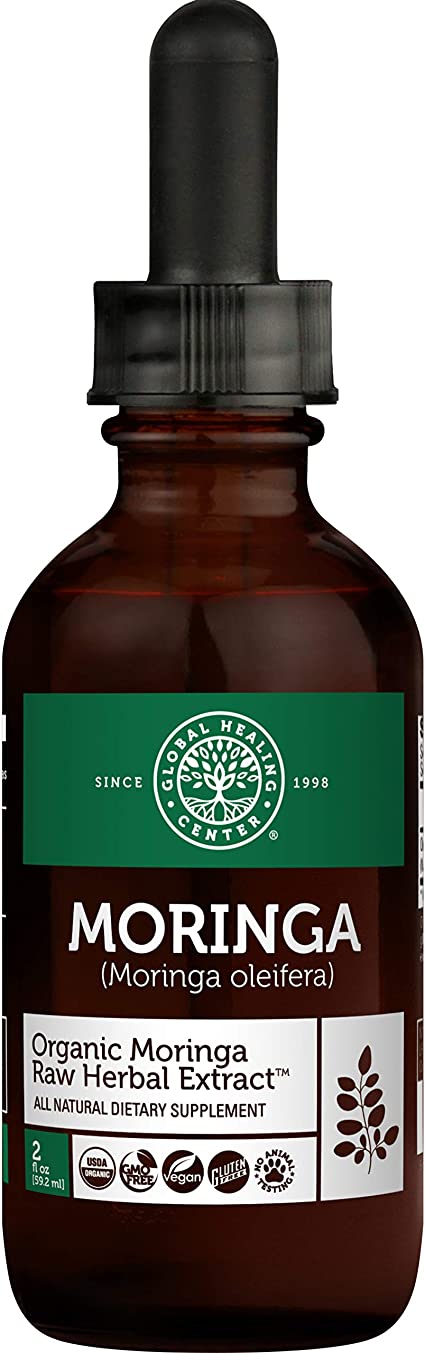 2 oz Certified Organic Moringa Raw Herbal Extract - Energize, Heal, Thrive with Global Healing
