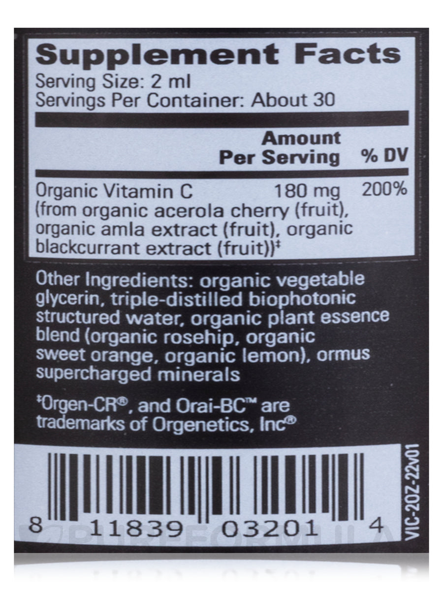 Global Healing's 2 oz Highly Bioavailable Plant-Based Vitamin C Liquid
