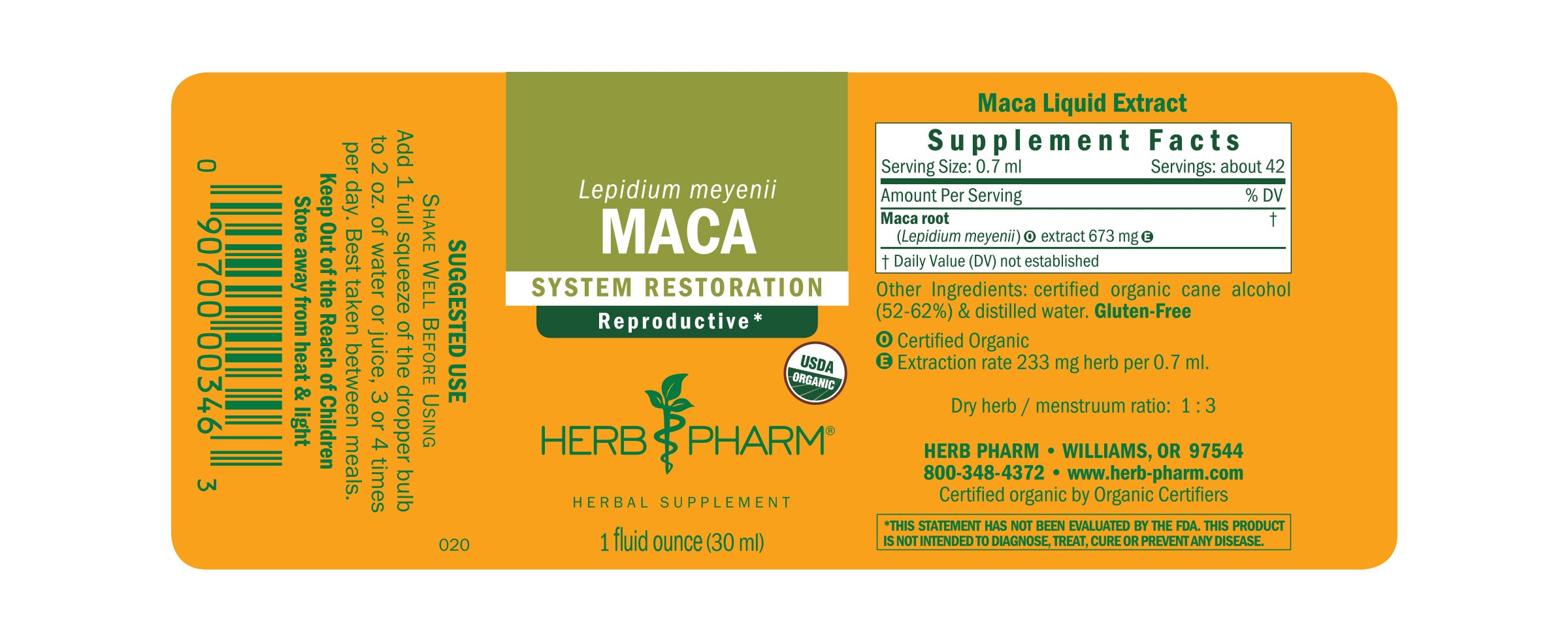 Herb Pharm's Premium 1oz Maca Herbal Extract