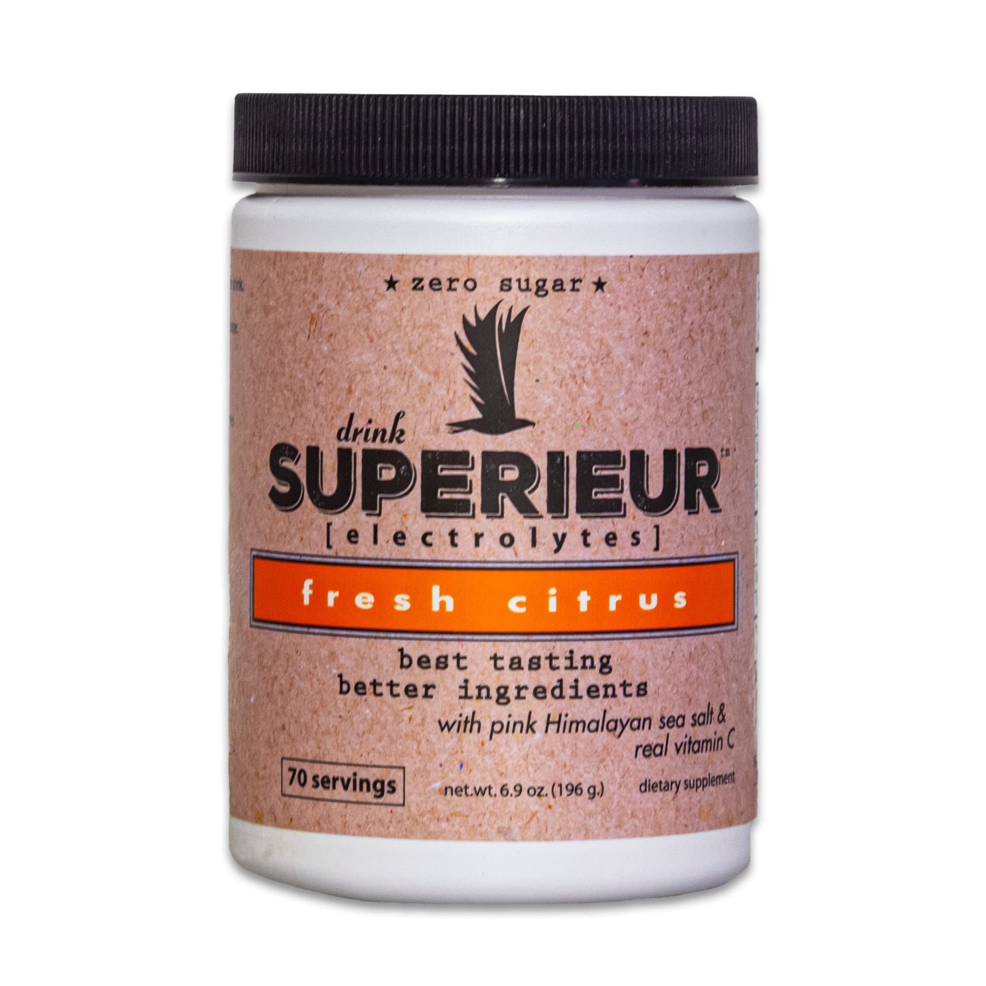 Supercharge with Fresh Citrus Electrolyte Powder 6.9 oz - Pink Himalayan Salt & Real Vitamin C