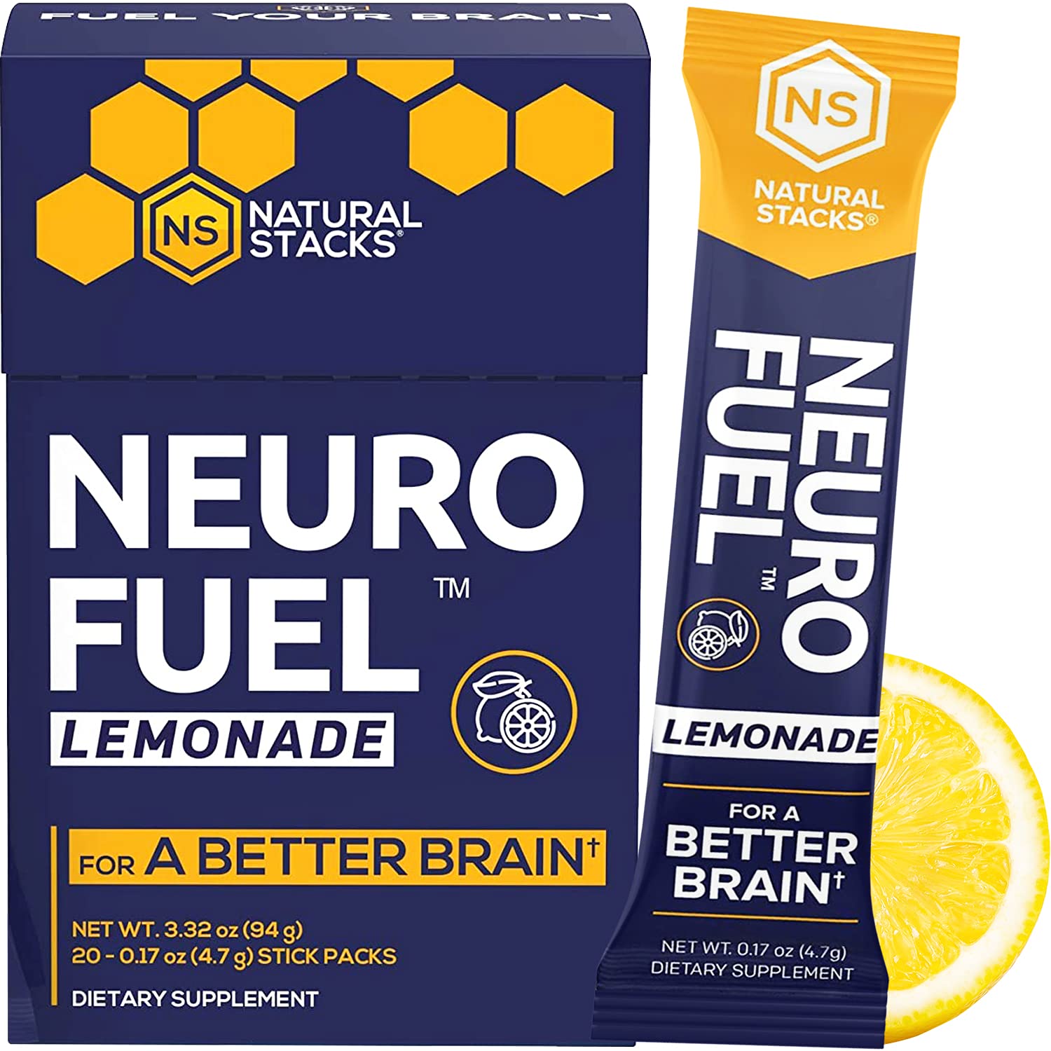 NeuroFuel Lemonade Single Packet - Unleash Your Natural Energy!