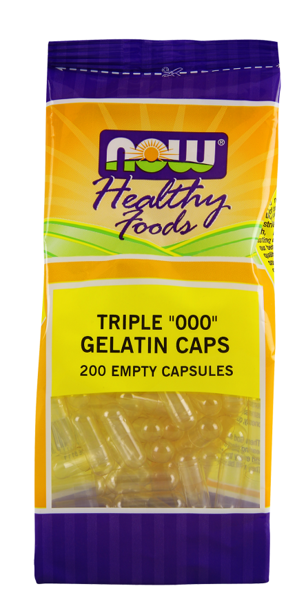 Now Brand 000 Empty Gel Caps - 200 Capsules