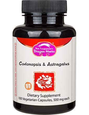 Dragon Herbs Codonopsis & Astragalus Vegetarian Capsules - 100 Capsules for Enhanced Qi and Health