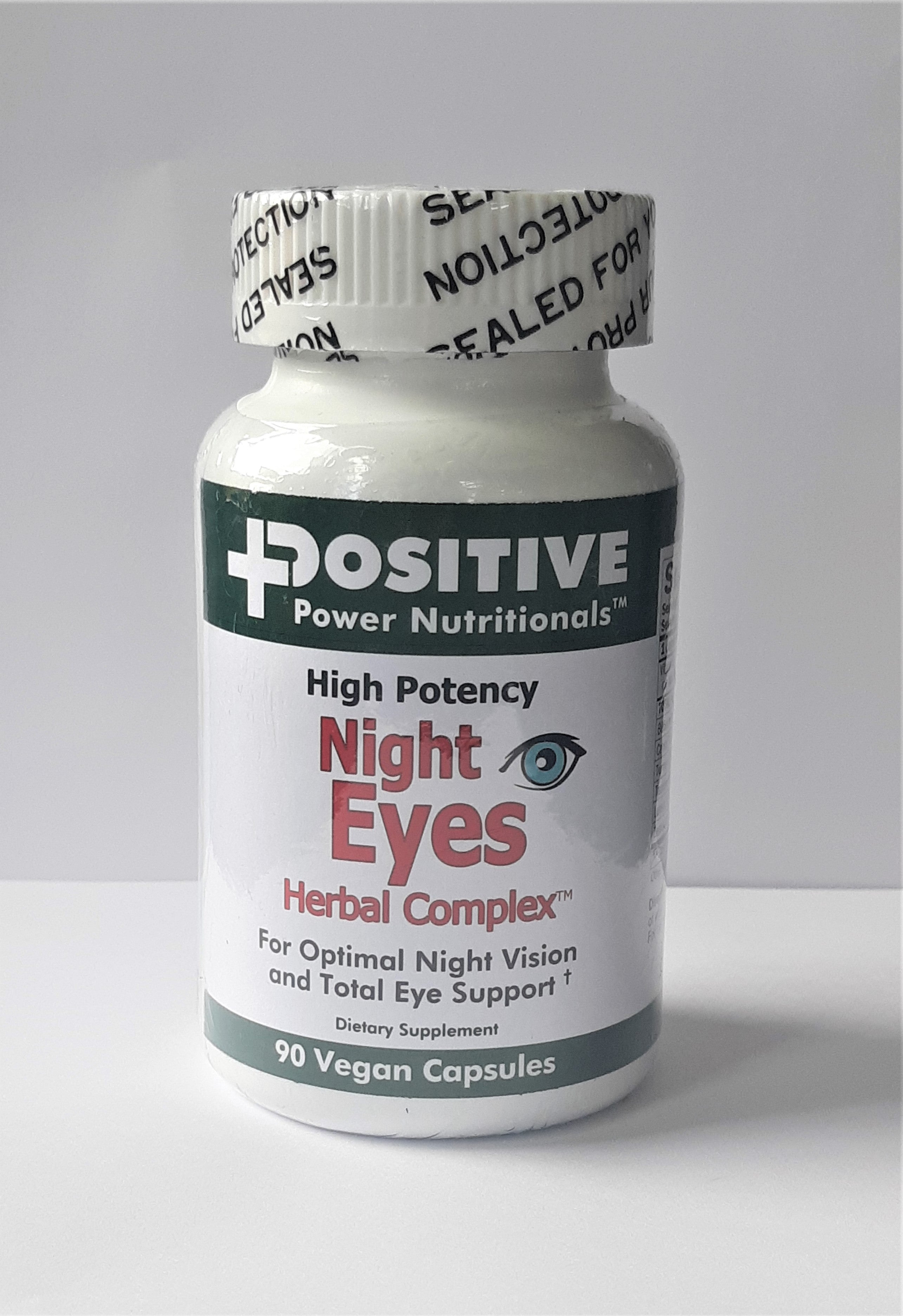 Night Eyes Herbal Complex - 90 Vegan Capsules for Optimal Eye Health - Positive Power Nutrition