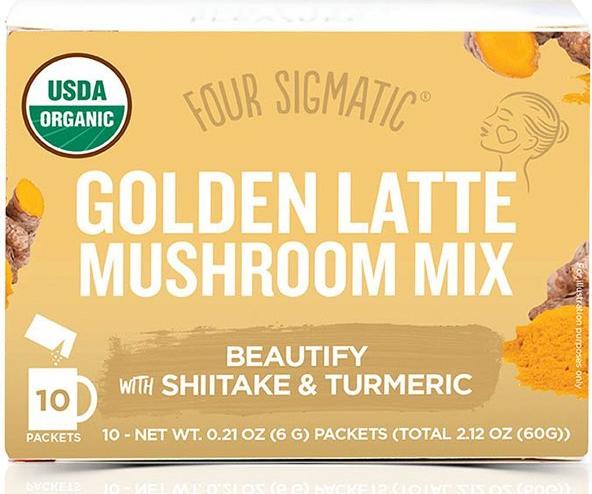Four Sigma Foods Golden Latte Mushroom Mix: Shiitake & Turmeric Delight