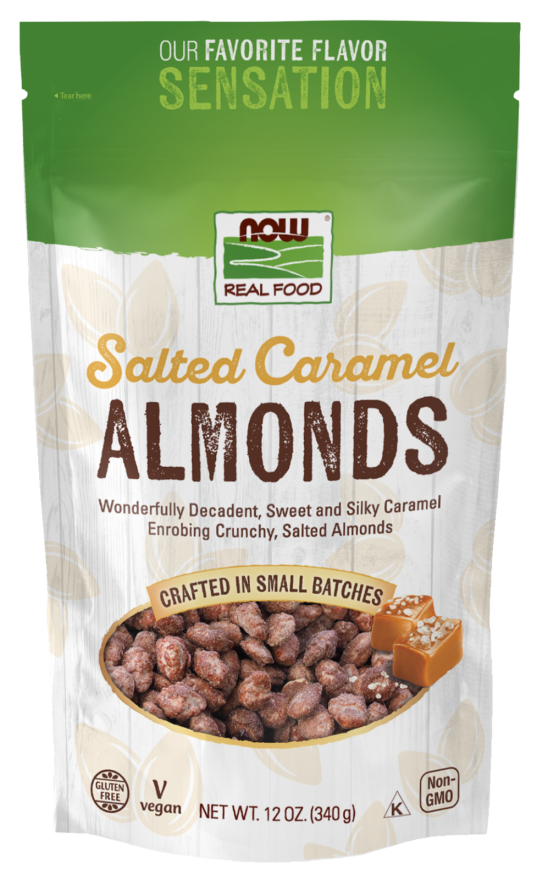 NOW Foods Dairy-Free Small Batch Salted Caramel Almonds - 12 oz Delight