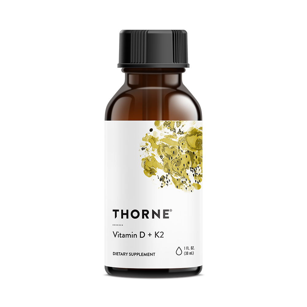 Thorne's Premium Vitamin D3 & K2 Liquid Supplement - 1 fl oz (30 ml)
