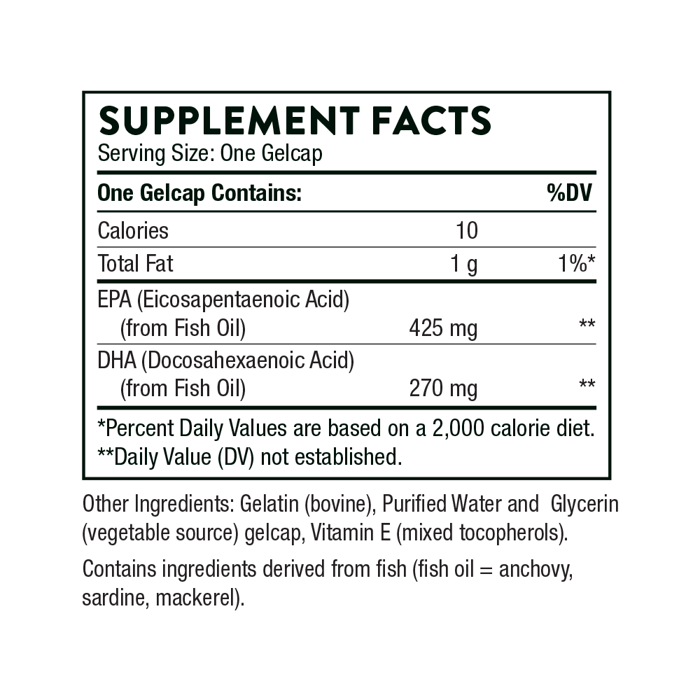 Thorne Super EPA 90 Gelcaps - Premium Fish Oil for Overall Wellness