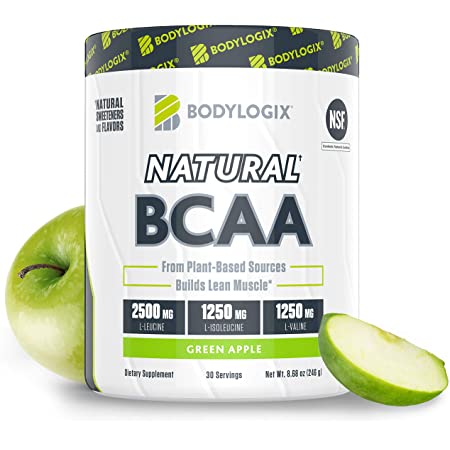 Bodylogix Natural BCAA Powder - 8.68 oz Green Apple Flavor