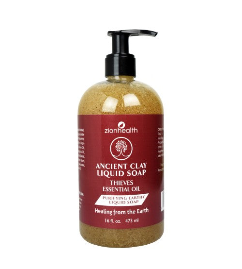 Zion Health Ancient Clay Hand Soap with Thieves Essential Oil
