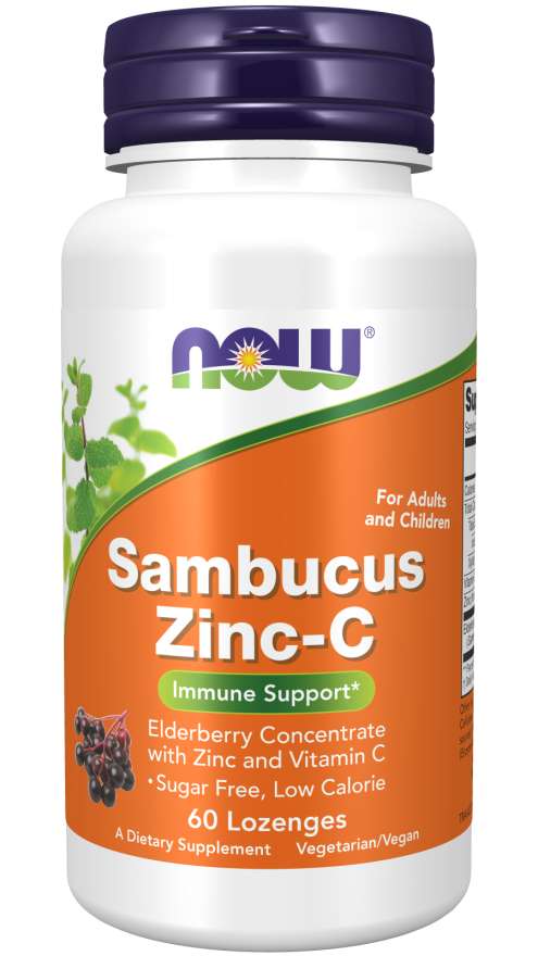 Now Foods Sambucus Zinc-C Immune Support Lozenges - 60 Count