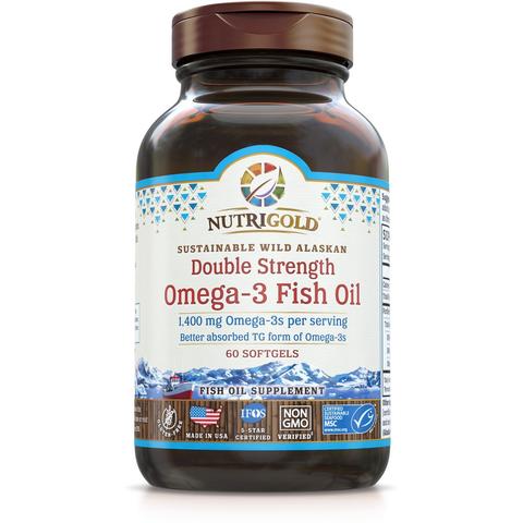 Nutrigold Double Strength Omega-3 Fish Oil - 60 Softgels