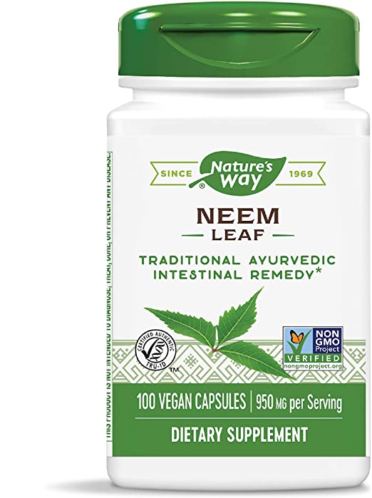 Nature's Way Neem Leaf Vegan Capsules - 100 Capsules, 950mg Each - Purify and Cleanse Naturally!