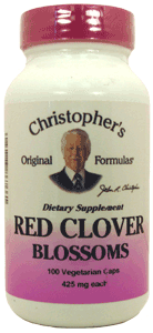 Dr Christopher's Red Clover Blossom Capsules - 100 Veggie Caps