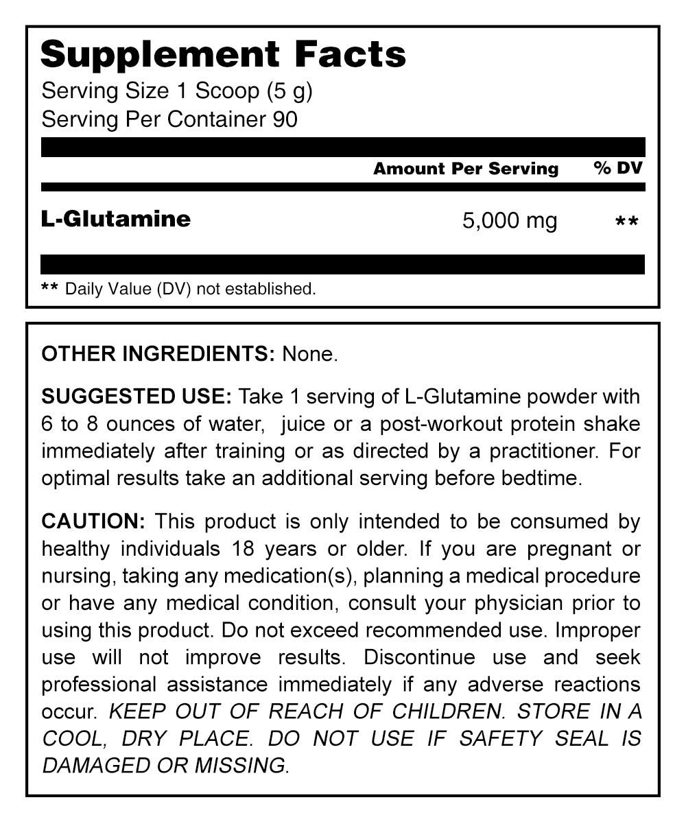 Amazing Muscle Unflavored 16 oz L-Glutamine Powder - Build Your Muscles Now!