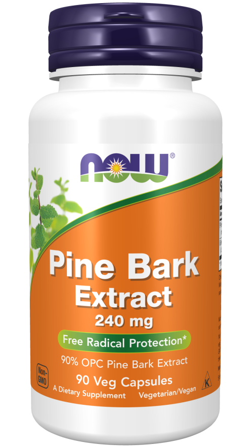 NOW Foods 90-Veggie Caps Pine Bark Extract - 240 mg Per Serving