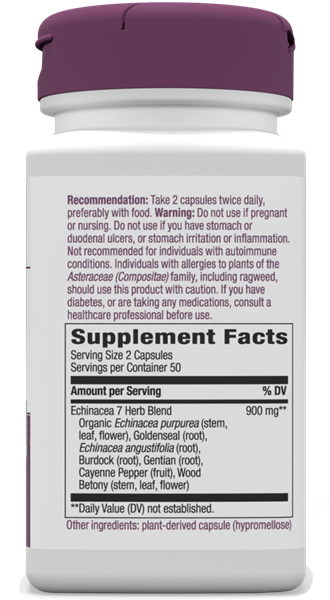 Nature's Way Echinacea Goldenseal - 100 Vegan Capsules: Boost Your Immunity!